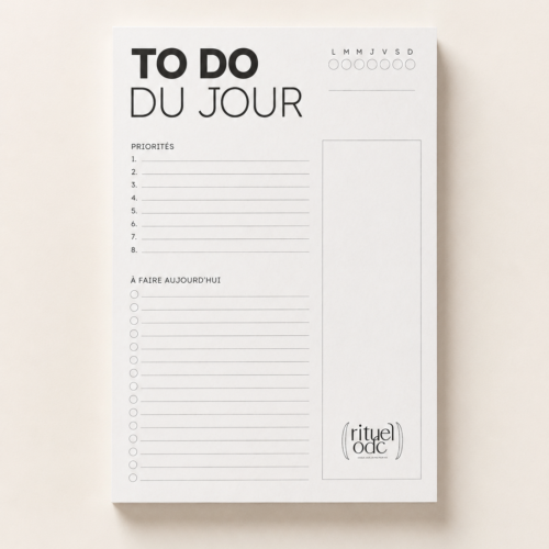 TO DO LIST – ORGANISATION & CHARGE MENTAL